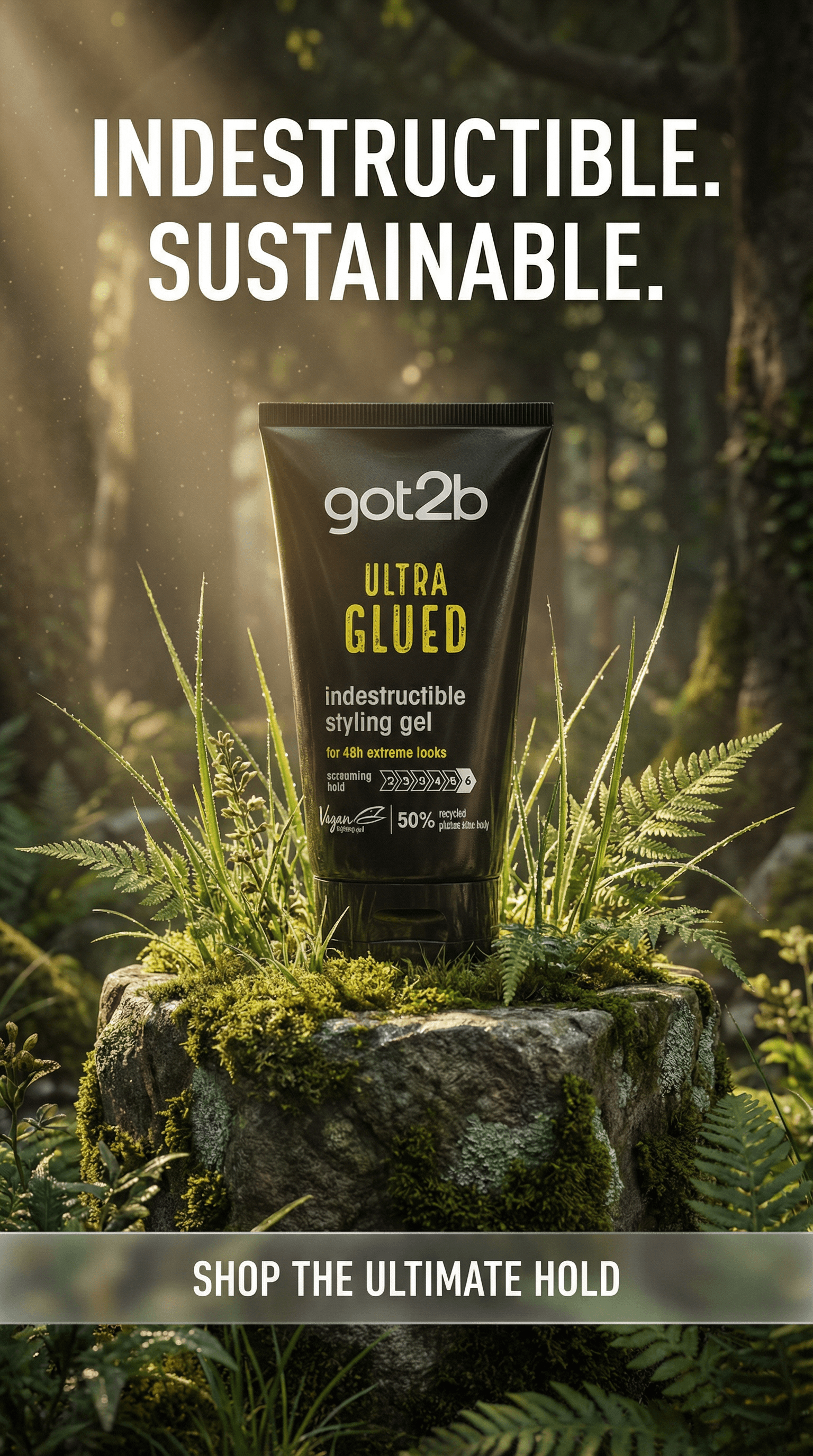got2b Ultra Glued styling gel ad