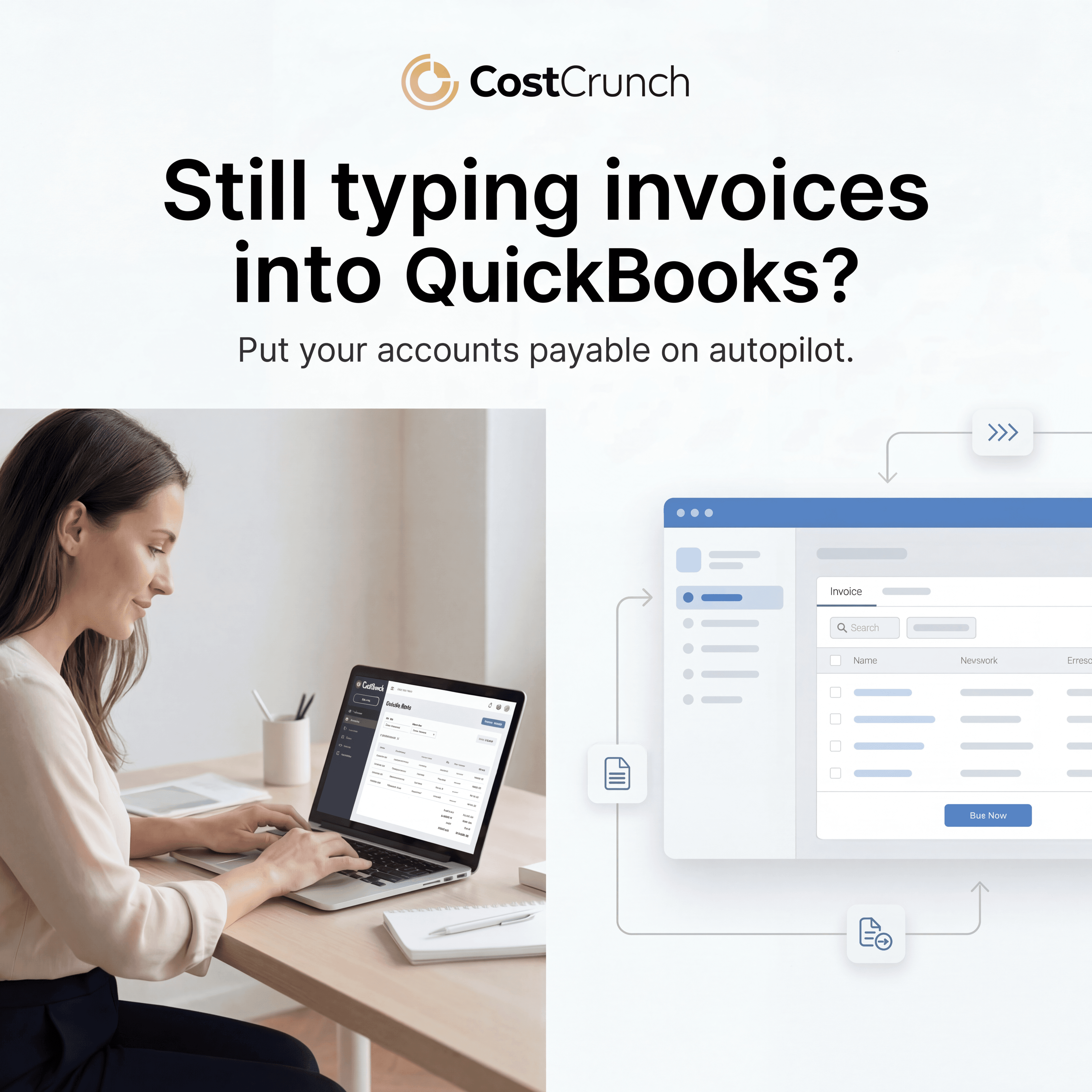 CostCrunch QuickBooks automation ad