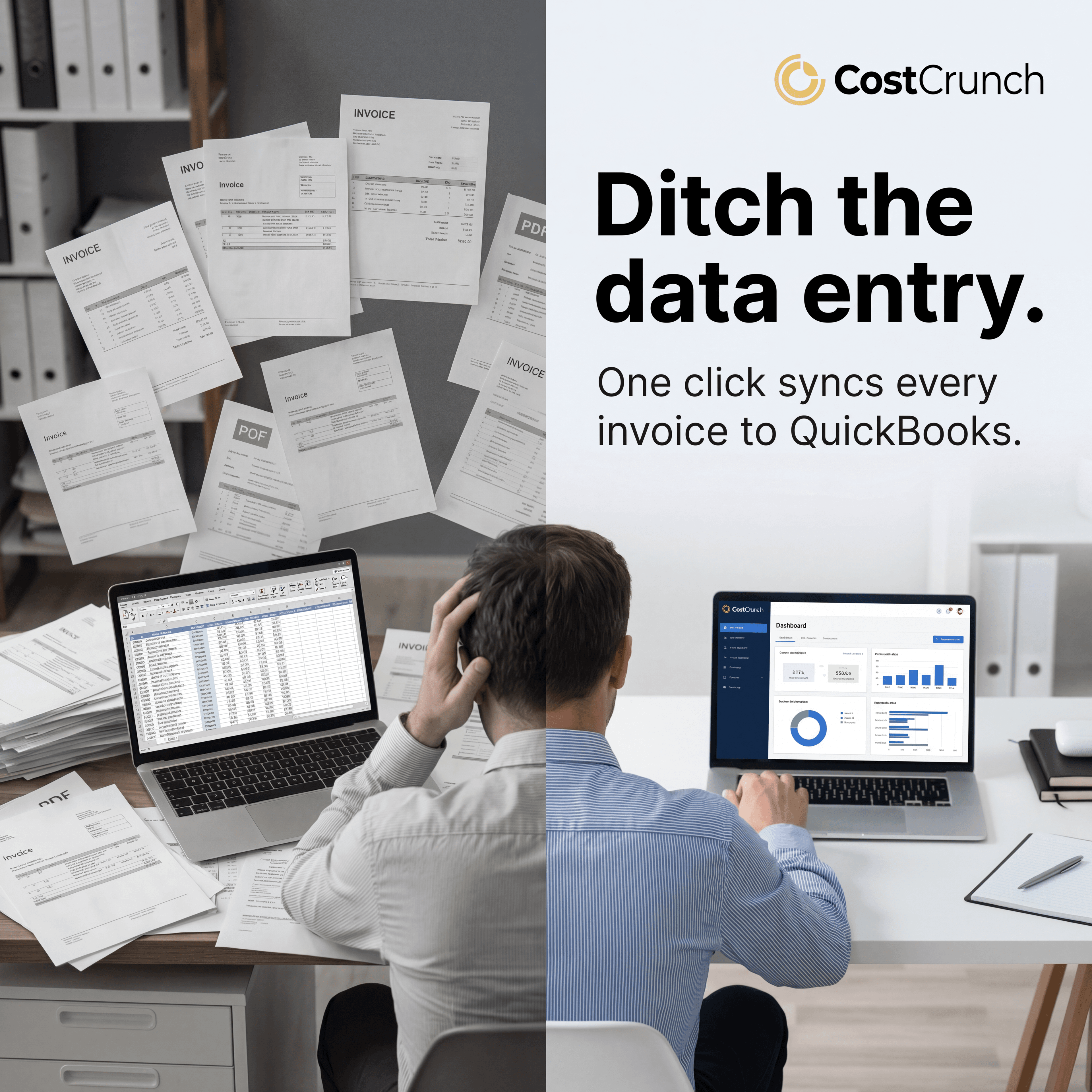 CostCrunch data entry automation ad